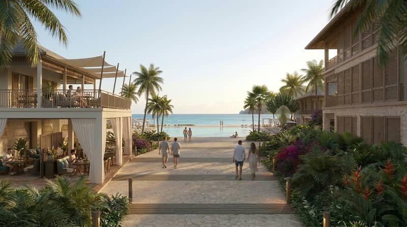 Local de retail y F&B junto a la playa en el Caribe